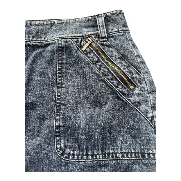 EUC Casual Corner Annex blue denim A-line knee length skirt – size 12 - Picture 2 of 7